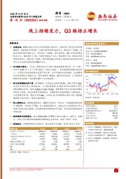 线上持续发力，Q3维持正增长