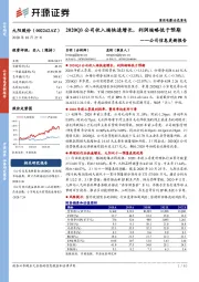 公司信息更新报告：2020Q3公司收入端快速增长，利润端略低于预期