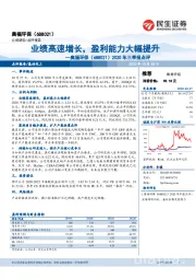 2020年三季报点评：业绩高速增长，盈利能力大幅提升