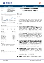 三季报点评：智能汽车和物联网业务将维持高增长