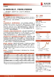 2020年三季报点评：Q3毛利率大幅上升，手套价格上升趋势持续