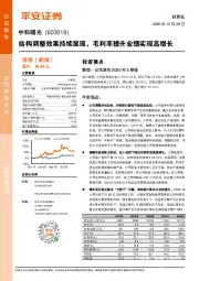 结构调整效果持续显现，毛利率提升业绩实现高增长