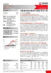 奶酪棒持续放量推动20Q3营收大增