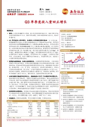 Q3单季度收入重回正增长