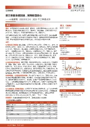 2020年三季报点评：单三季度业绩加速，回购彰显信心