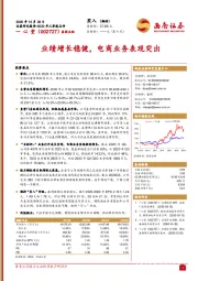 业绩增长稳健,电商业务表现突出