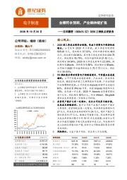 2020三季报点评报告：业绩符合预期，产业链持续扩张