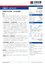 业绩基本符合预期,龙头地位稳固