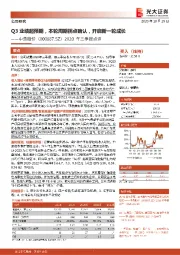 2020年三季报点评：Q3业绩超预期，本轮周期拐点确认，开启新一轮成长