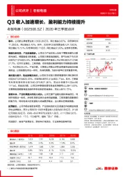 2020年三季报点评:Q3收入加速增长,盈利能力持续提升