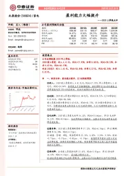 2020三季报点评：盈利能力大幅提升