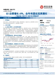 2020年三季报点评：Q3业绩增长69%，全年有望实现高增长