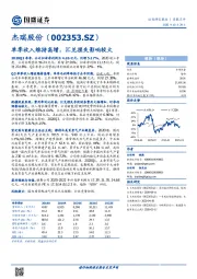 单季收入维持高增，汇兑损失影响较大