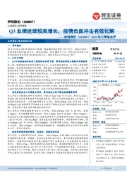 2020年三季报点评:Q3业绩延续较高增长,疫情负面冲击有效化解