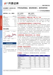 公司信息更新报告：单季度结算提速，销售持续增长，融资优势明显