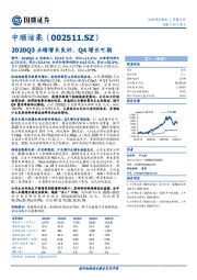 2020Q3业绩增长良好，Q4增长可期