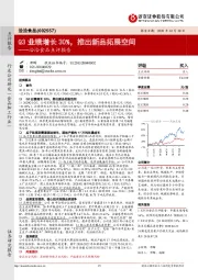 洽洽食品点评报告：Q3业绩增长30%，推出新品拓展空间