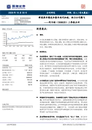 三季报点评：新能源车爆发和整车迭代加速，助力公司腾飞