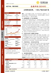 业绩增速亮眼,一体化产能加速扩张