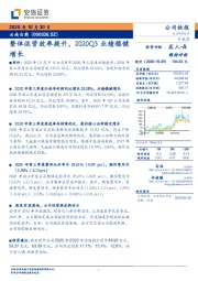 整体运营效率提升，2020Q3业绩稳健增长