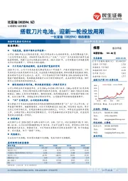 动态报告:搭载刀片电池,迎新一轮投放周期