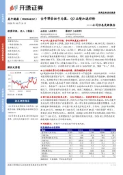 公司信息更新报告:全年预告扭亏为盈,Q3业绩加速好转