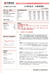 2020三季报点评：Q3强劲复苏，业绩超预期