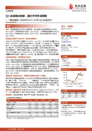 20年Q3业绩点评：Q3业绩增长稳健，量价齐升符合预期