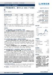 三季报稳健增长，看好大众MEB产业链机遇