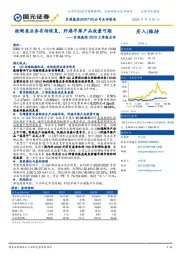 贝瑞基因2020三季报点评：检测类业务有待恢复，肝癌早筛产品放量可期