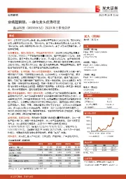 2020年三季报点评:业绩超预期,一体化龙头优势尽显