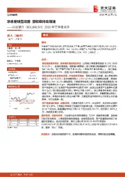 2020年三季报点评：净息差明显改善，营收维持高增速