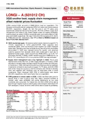 3Q20 another beat; supply chain management offset material prices fluctuation