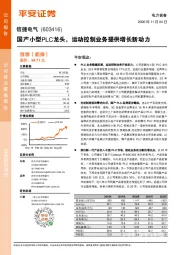 国产小型PLC龙头，运动控制业务提供增长新动力