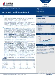 2020年三季报点评：Q3业绩强劲，电动车龙头的全面开花