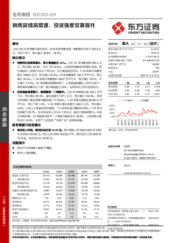 销售延续高增速，投资强度显著提升
