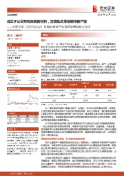 布局新材料产业及获得增发批文点评：成立子公司布局高端新材料，定增批文落地期待新产能