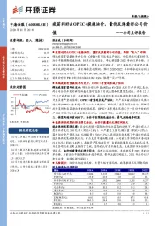 疫苗利好&OPEC+提振油价，量价反弹看好公司价值--公司点评报告