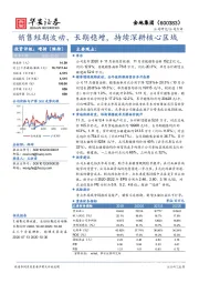 销售短期波动、长期稳增，持续深耕核心区域