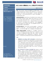 拟员工持股计划覆盖度达75%,以绩效考评为考核目标