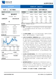 11月营收亮眼，SIP持续成长