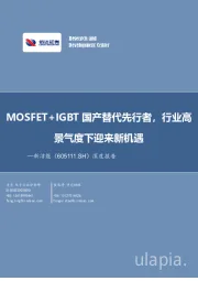 深度报告：MOSFET+IGBT国产替代先行者，行业高景气度下迎来新机遇