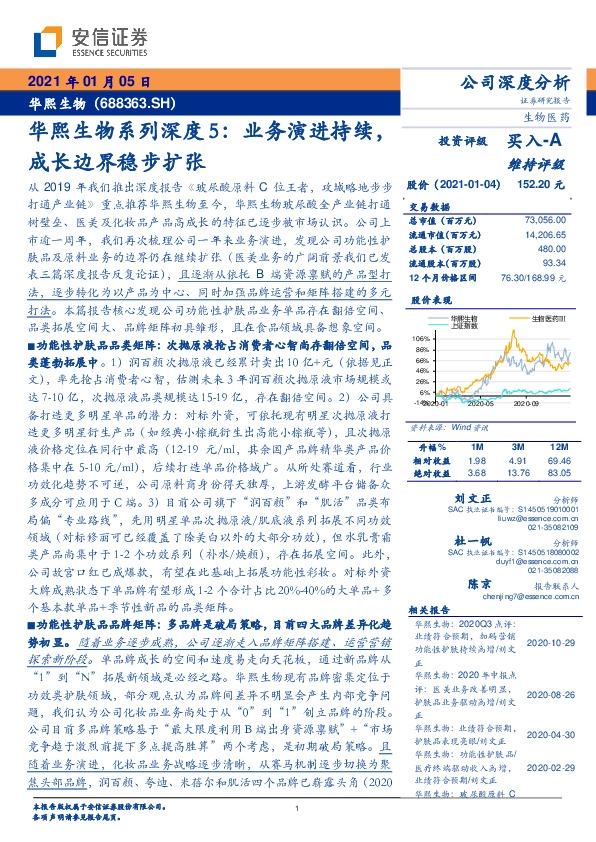 华熙生物系列深度5：业务演进持续，成长边界稳步扩张