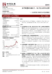 公司点评报告：全年销量破200万，12月自主环比走弱