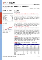 公司首次覆盖报告：消费渠道升级，冷链终端崛起