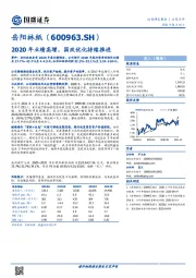 2020年业绩高增，国改优化持续推进