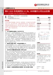 上港集团2020年业绩快报点评：预计2020年利润同比-8.5%，未来看好公司主业发展