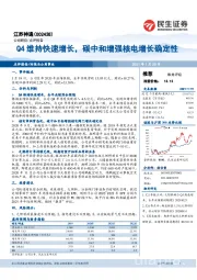 Q4维持快速增长,碳中和增强核电增长确定性
