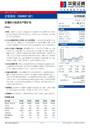 定增助力低成本产能扩张
