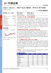 公司首次覆盖报告：迎国产OLED产能落地，享电池IC国产化机遇